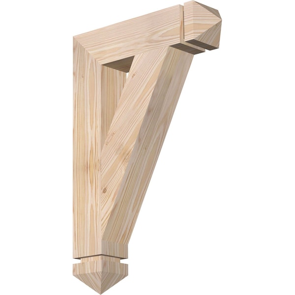 Ekena Millwork Traditional Arts & Crafts Smooth Bracket, Douglas Fir, 3 1/2"W x 16"D x 24"H BKT04X16X24TRA03SDF - main